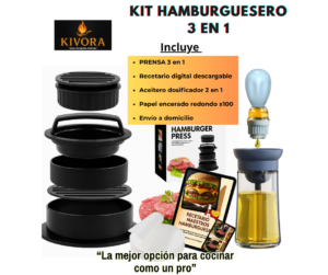 Kit hamburguesero 3 en 1